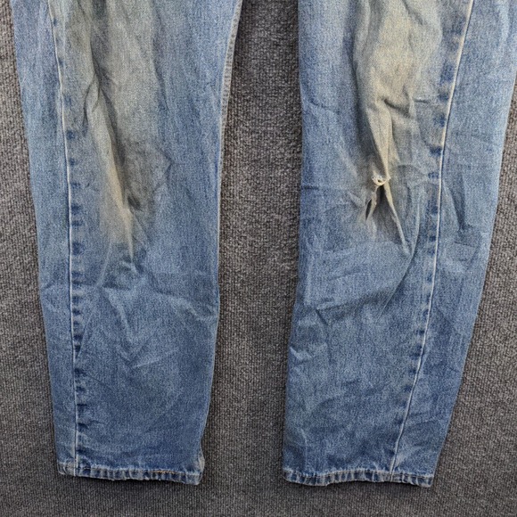 Levi's 505 Men's Straight Jeans Blue 36x30 5-Pocket Medium Wash Cotton - Picture 4 of 13